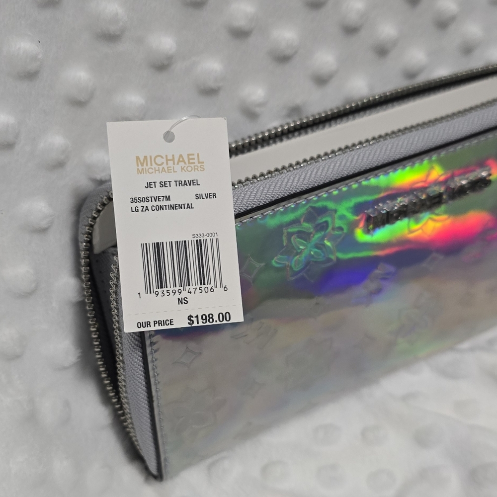 Michael Kors Iridescent Zip Around Wallet - NWT - Picture 2 of 8